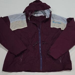 Champion Burgundy and Light Gray Women's Ski Jacket